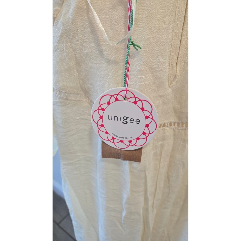 NWT Umgee Cream Lace Trim Short Sleeve Tunic Dress Women's Small - Picture 7 of 11